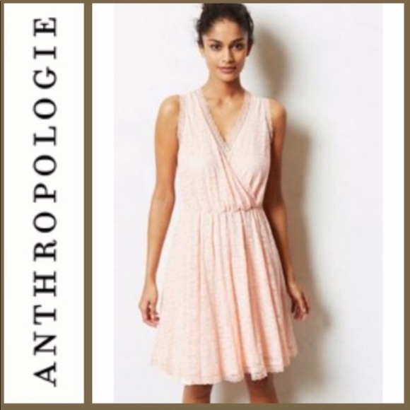 Anthro E by Eloise Lace Chemise Dress Pink SZ S - Picture 8 of 8